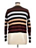 Just Fab Stripes Multi Color Brown Pullover Sweater Size XL - photo 2