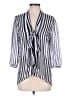 Pins and Needles 100% Polyester Stripes Silver 3/4 Sleeve Blouse Size M - photo 1