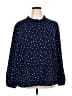 Shein Curve 100% Polyester Polka Dots Blue Long Sleeve Blouse Size 4X - photo 1