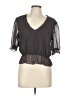 Topshop 100% Polyester Gray 3/4 Sleeve Blouse Size 10 - photo 1