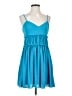 Cinq à Sept 100% Polyester Solid Teal Cocktail Dress Size 4 - photo 1