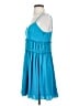 Cinq à Sept 100% Polyester Solid Teal Cocktail Dress Size 4 - photo 5