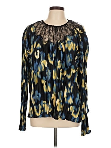 Jason Wu Collective Long Sleeve Silk Top (view 1)