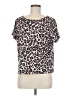 Assorted Brands Animal Print Pink Short Sleeve Blouse Size M (estimated) - photo 1