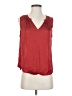 Banana Republic 100% Polyester Red Sleeveless Blouse Size S - photo 1