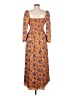 Rhode 100% Viscose Paisley Orange Casual Dress Size 8 - photo 2