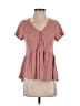 Assorted Brands Pink Short Sleeve Blouse Size S - photo 1