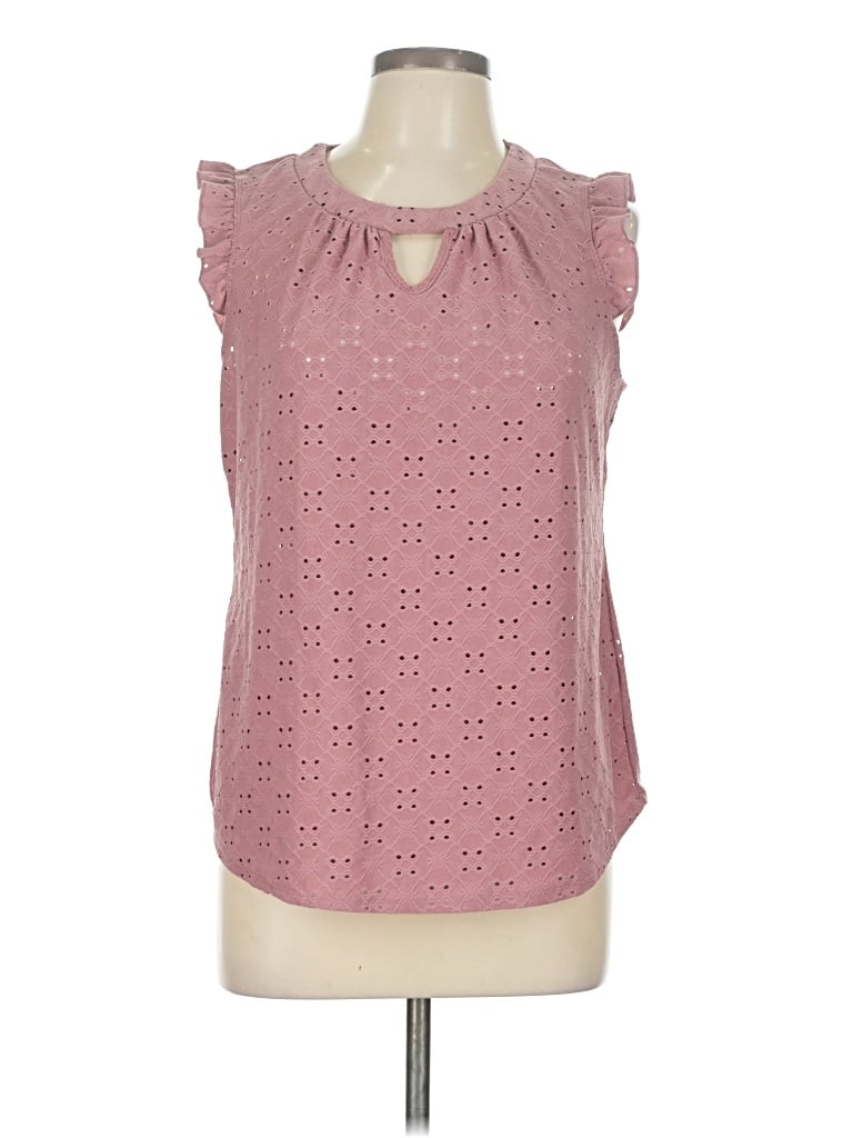 Pre-owned Perseption Concept Sleeveless Blouse In Pink
