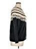 Only Chevron-herringbone Fair Isle Blue Black Pullover Sweater Size XL - photo 4