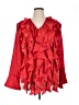 ASHRO 100% Polyester Red Long Sleeve Blouse Size 16 - photo 1