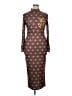 Shein Curve Argyle Brown Cocktail Dress Size 0X - photo 1
