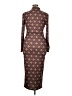 Shein Curve Argyle Brown Cocktail Dress Size 0X - photo 2