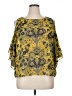 Jeans By Buffalo 100% Polyester Yellow 3/4 Sleeve Blouse Size XL - photo 1