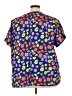 First Love 100% Polyester Hearts Blue Short Sleeve Blouse Size 3X - photo 2