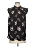 Assorted Brands 100% Polyester Floral Black Sleeveless Blouse Size M (estimated) - photo 1