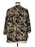 T Tahari 100% Polyester Floral Black 3/4 Sleeve Blouse Size 1X - photo 2