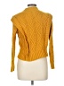 Central Park West 100% Polyester Yellow Cardigan Size L - photo 2