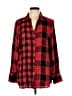 Cato Plaid Red Long Sleeve Button-Down Shirt Size L - photo 1
