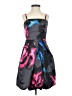 Express Design Studio 100% Polyester Graphic Black Cocktail Dress Size 0 - photo 1