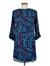RSVP 100% Polyester Print Blue Casual Dress Size M - photo 2