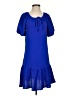 DKNY 100% Polyester Solid Blue Casual Dress Size 4 - photo 1
