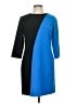 Ann Taylor Color Block Blue Casual Dress Size 6 - photo 1