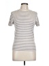 Splendid Stripes Silver Short Sleeve Turtleneck Size L - photo 1
