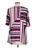 Dana Buchman Stripes Multi Color Purple Short Sleeve Blouse Size L - photo 2