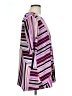 Dana Buchman Stripes Multi Color Purple Short Sleeve Blouse Size L - photo 4