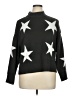 True Craft 100% Acrylic Stars Black Turtleneck Sweater Size 0X - photo 1