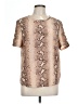 Equipment 100% Silk Tan Short Sleeve Silk Top Size L - photo 1