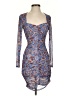 Unbranded 100% Polyester Paisley Blue Cocktail Dress Size S - photo 1