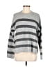 Halogen Stripes Gray Pullover Sweater Size L - photo 1