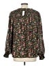Old Navy 100% Polyester Floral Green Long Sleeve Blouse Size L - photo 2