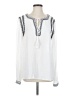 MONORENO 100% Rayon Solid White Long Sleeve Blouse Size S - photo 1