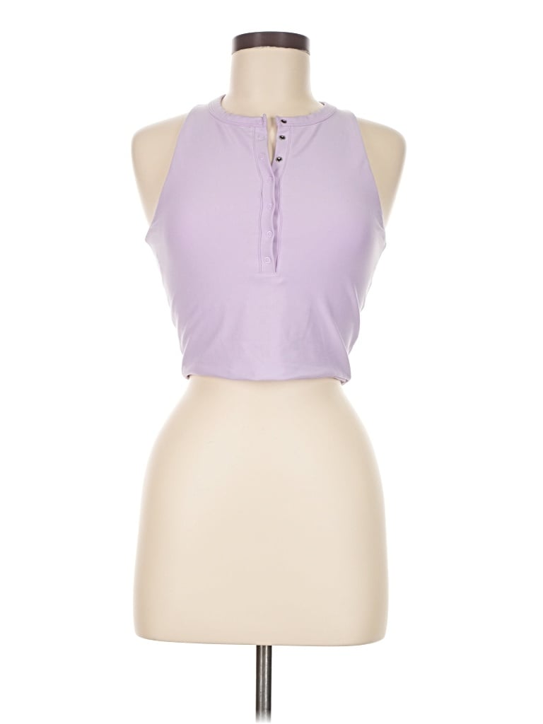 Pre-owned Ypb Tank Top Purple Halter Neckline Tops