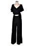 Leith 100% Polyester Solid Black Jumpsuit Size M - photo 1