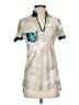 SWINGDISH Ivory Short Sleeve Blouse Size XS - photo 1