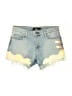 Hudson Jeans Graphic Blue Denim Shorts Size 27 waist - photo 1