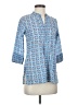 Roberta Roller Rabbit 100% Cotton Blue 3/4 Sleeve Blouse Size XXS - photo 1
