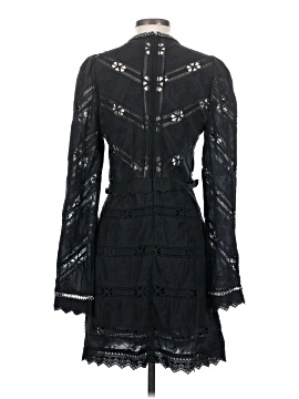knee length dresses for ladies Black Diane Knit Lace Combo Knit Dress