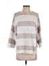 Purejill 100% Cotton Stripes Silver Pullover Sweater Size XS - photo 1