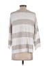 Purejill 100% Cotton Stripes Silver Pullover Sweater Size XS - photo 2
