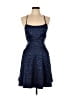 Shein 100% Polyester Animal Print Blue Cocktail Dress Size L - photo 1