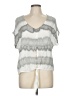 Hard Tail 100% Rayon Silver Short Sleeve Blouse Size M - photo 1