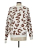 Merokeety 100% Polyester Animal Print Silver Pullover Sweater Size M - photo 2