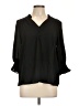 Shein 100% Polyester Black 3/4 Sleeve Blouse Size L - photo 1
