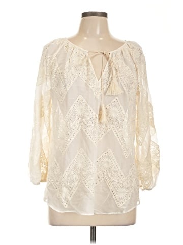 Lavender Brown Long Sleeve Blouse (view 1)