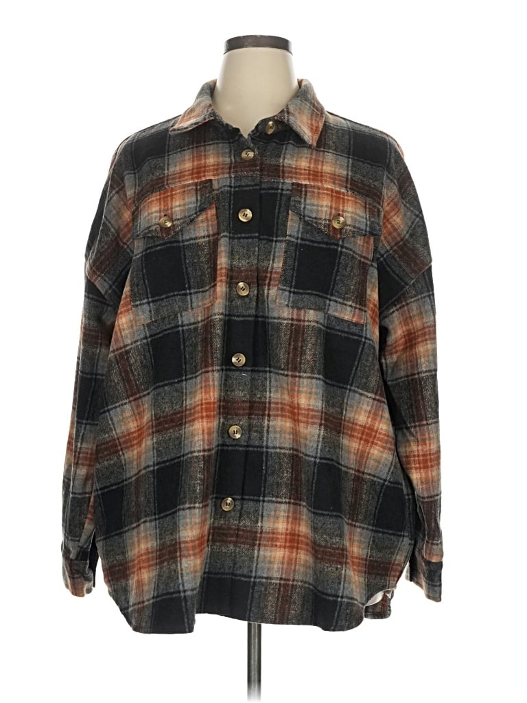 Pre-owned Haptics Fleece Jacket In Brown