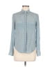 Ann Taylor Checkered-gingham Blue Long Sleeve Button-Down Shirt Size XS - photo 1